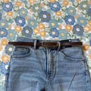 Fossil Brown leather belt with adjustable buckle